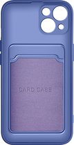 Geschikt voor Apple iPhone 13 Soft Silicone Case Kaarthouder Forcell paars