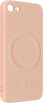 Hoesje Magsafe Geschikt voor Apple iPhone 7, 8, SE 2020/2022 Siliconen binnenkant Soft-touch roze