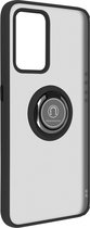 Geschikt voor Oppo Find X5 lite Bi-materiaal Case Ring Video-Ondersteuning zwart