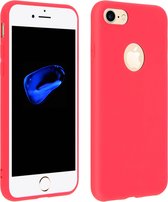 Forcell Geschikt voor Apple iPhone 7/8/SE 2020 Soft Touch Siliconen Gel Hoesje – Rood