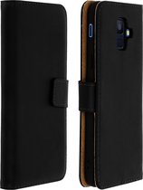 Geschikt voor Samsung Galaxy A6 Lederen Folio-hoes Video-standaard zwart