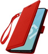 Cover Geschikt voor Samsung Galaxy A51 Flip Wallet Stand Video rode