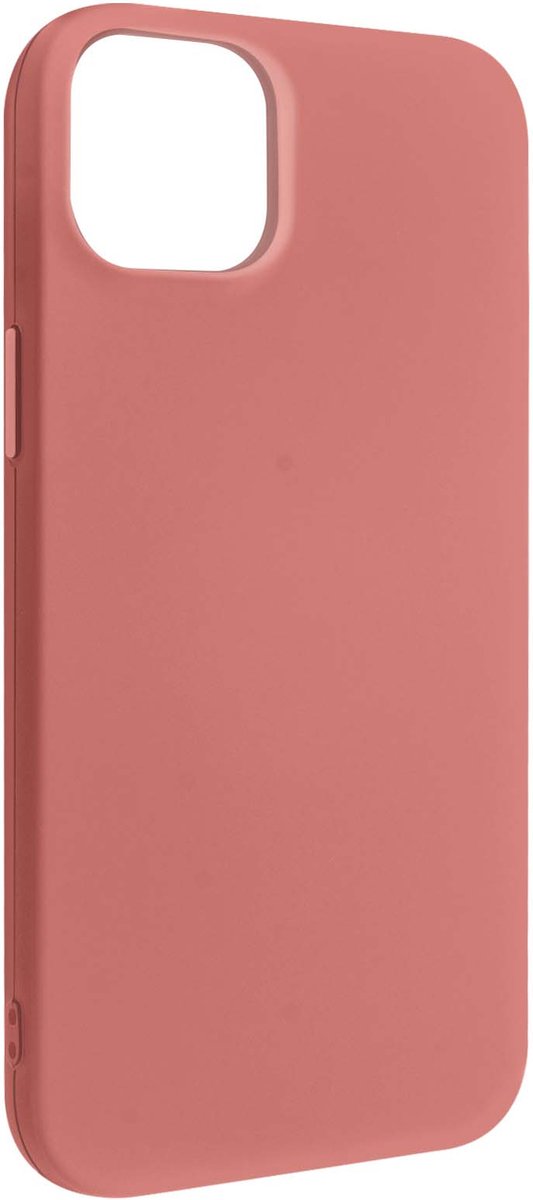 Geschikt voor Apple iPhone 14 siliconen hoesje semi-rigide Soft-touch afwerking roze