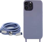 Convient pour Apple iPhone 14 Pro Cord Case Semi-rigid Neck Cord 80cm violet