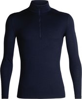 Icebreaker 200 Oasis Longsleeve met 1/2 rits Heren, blauw Maat S