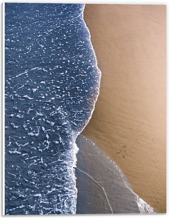 PVC Schuimplaat- Blauwe Zee met Strand - 30x40 cm Foto op PVC Schuimplaat