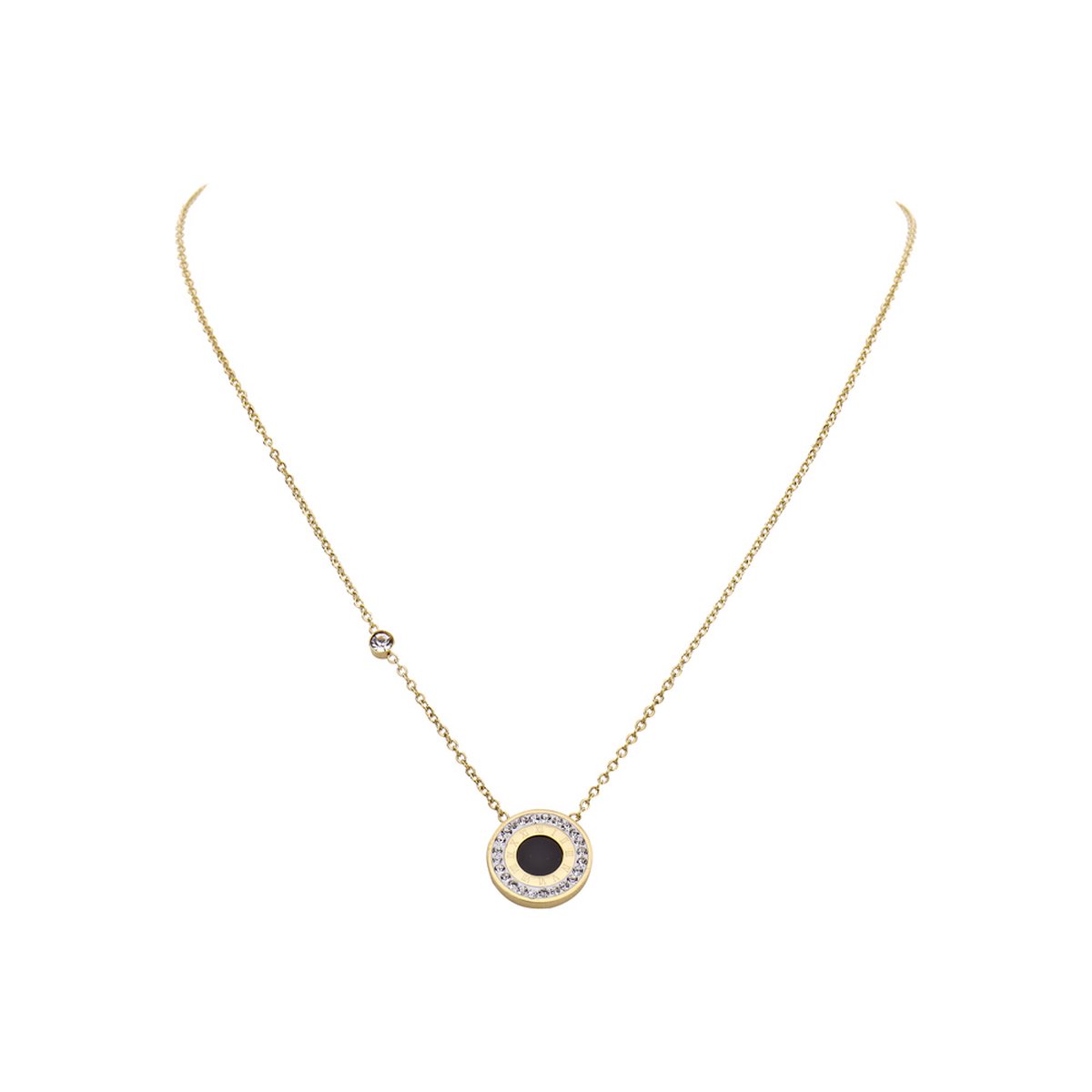 Les Cordes - Halsketting - Collier - AURORA - Zwart - Metaal - Sieraad Dames - Juwelen