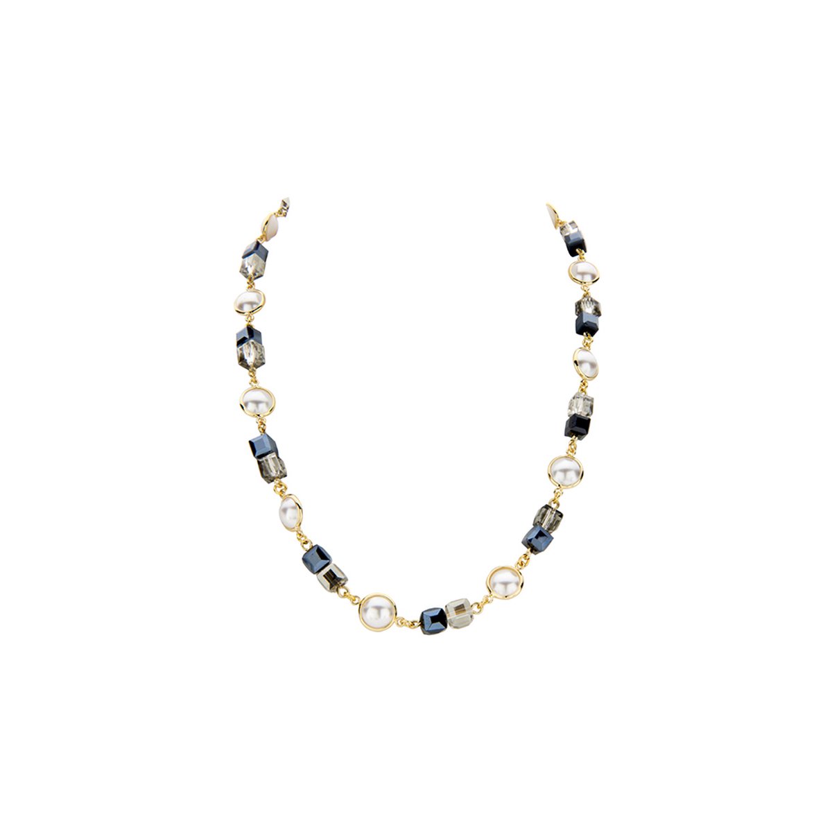 Les Cordes - Halsketting - Collier - DABO - Blauw - Metaal - Sieraad Dames - Juwelen