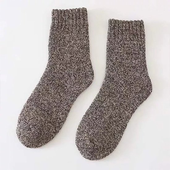 Wollen sokken - Huissokken - Winter sokken - One size - Bruin