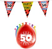 50 Jaar Sarah Verjaardag Decoratie Versiering - Sarah - Feest Versiering - Vlaggenlijn - Ballonnen - Man & Vrouw