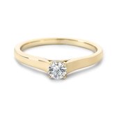 Verlovingsring - damesring - geelgoud - 14 karaat - diamant - R&C RIN2120 - uitverkoop van €1780,= voor €1459,=