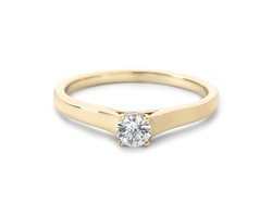 Verlovingsring - damesring - geelgoud - 14 karaat - diamant - R&C RIN2120 - uitverkoop van €1780,= voor €1145,=