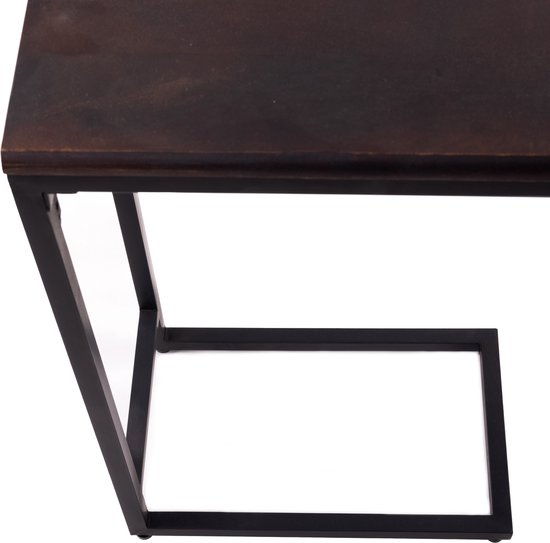 Relaxdays bijzettafel en kattenmandje - draadmand tafel - poezenbed