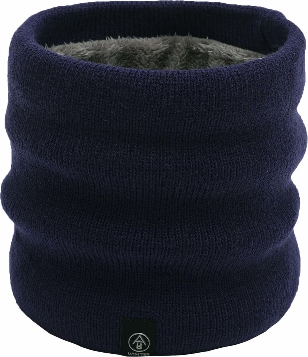 Nekwarmer, Heren en Dames, Winter Nek Sjaal, Dubbele Lagen Colsjaal - Uniseks - Blauw