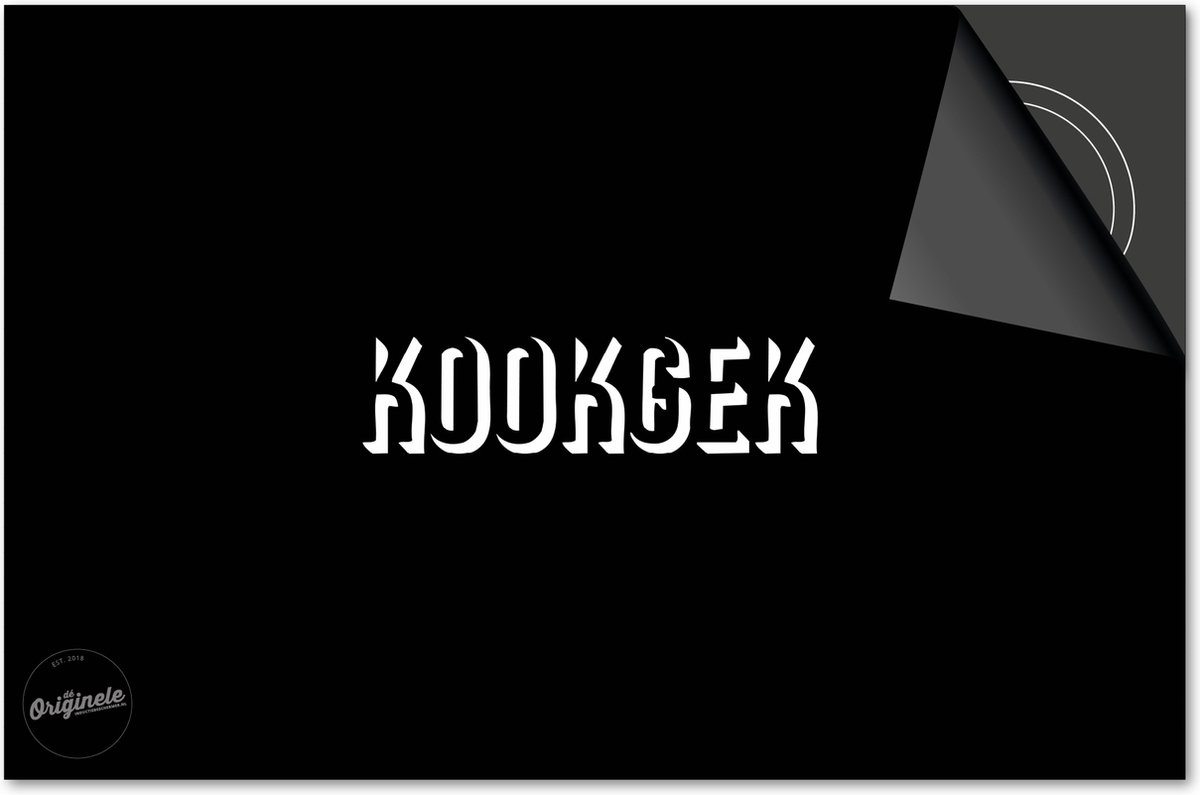 Inductie beschermer 78x52 - afdekplaat inductie mat - Dietrix Kookplaat beschermer - Exclusief - Quotes - Kookgek Zwart