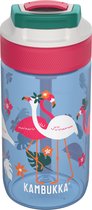 Bol.com Kambukka Lagoon Drinkfles 400ml -Blue Flamingo met geïntegreerd rietje aanbieding