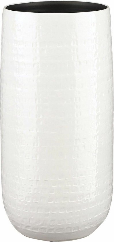 Vase Floyd Round Mica Decorations - H50 x Ø25 cm - Céramique - Wit
