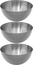 Secret de Gourmet - Saladier/Plats de service - Set 3x - Inox - D29/H13 cm