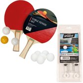 Jouez au Tennis de table ou au ping-pong avec un ensemble de 2 raquettes et 9 x balles de tennis de table et un filet de table