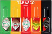 TABASCO Brand Gift Set 5 x 60ml - Green Jalapeno sauce - Chipotle Sauce - Original Red Sauce - Habanero Sauce - Scorpion Pepper Sauce - van mild tot extreem pittig