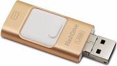 Xd Xtreme - Clé USB 128 Go - 3 en 1 - Or - foudre - micro usb - USB - clé usb - iOS - Android