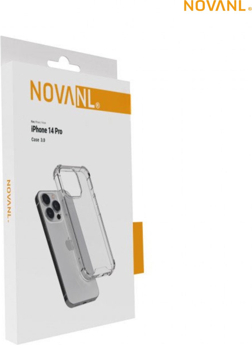NovaNL Case 3.0 iPhone 14 Pro transparant hard/zacht silicone