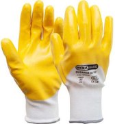 OXXA Cleaner 50-002 handschoen (12 paar) M Oxxa - geel/wit - Nitril/Polyester - Gebreid manchet - EN 388:2016