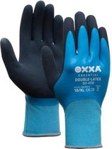OXXA Double-Latex 50-400 handschoen XL/10 Oxxa - Blauw/zwart - Latex/nylon - Gebreid manchet