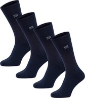 BOXR Underwear - Bamboe sokken - Bamboe Sokken Dames & Heren - Zijdezacht - Naadloos - Lange sokken - 47/49 - Marineblauw
