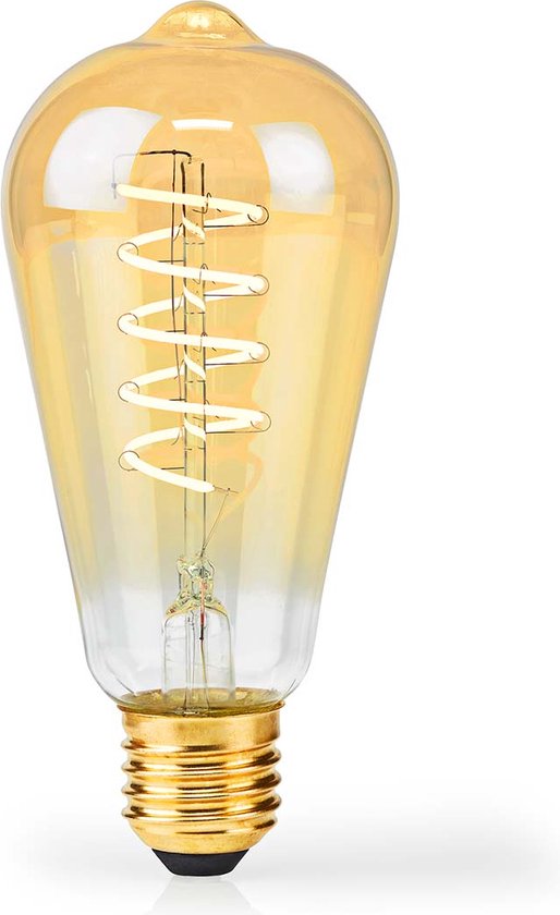 LED Filament Edison lamp 3.8 watt | Curved | Dimbaar | E27 | 2100K