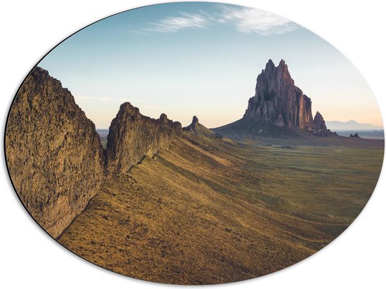 Dibond Ovaal - Shiprock - New Mexico - 56x42 cm Foto op Ovaal (Met Ophangsysteem)