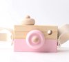 Afbeelding van het spelletje Houten speelgoed camera - educatief - roze