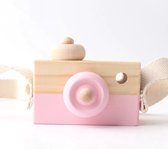 Houten speelgoed camera - educatief - roze