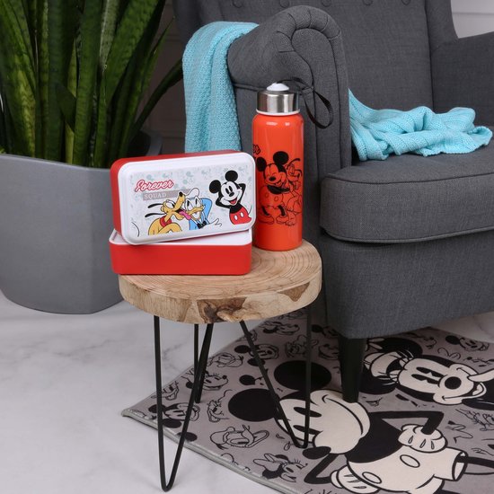 Disney Mickey Mouse - 2x boîte de nourriture fraîche blanc-rouge, boîte à pain 5x5x18,5 cm