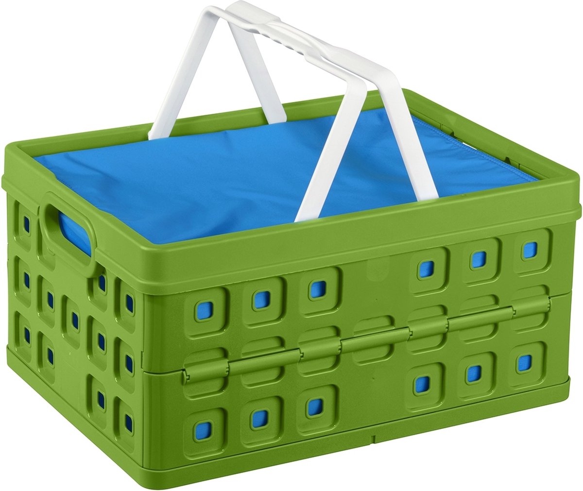 Sunware - Square Vouwkrat met handgreep en Koeltas - 32L - Groen