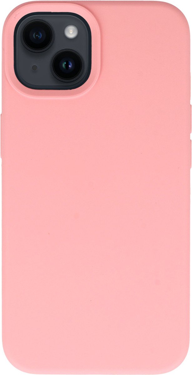 Multimedia & Accessoires Siliconen Back Cover Case Hoesje geschikt voor Apple iPhone 14 – TPU – Harde Plastic – Lichtroze
