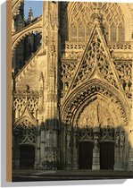 Hout - Kathedraal - Frankrijk - 40x60 cm - 9 mm dik - Foto op Hout (Met Ophangsysteem)