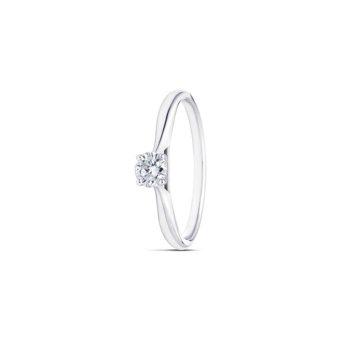 Ring - witgoud - 14 karaat - groeidiamant - R&C RIN2124-L - dames - uitverkoop Juwelier Verlinden St. Hubert – van €1743,= voor €1429,=