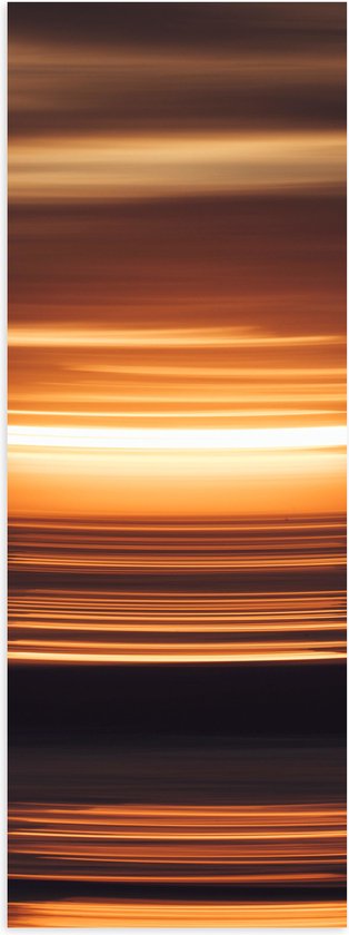 WallClassics - Poster Glossy – Hazy Sunset - 20x60 cm Photo sur Papier Poster avec Finition Brillante