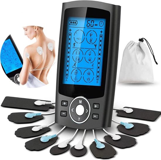 Foto: Spierstimulator ems tens apparaat spierstimulator massage apparaat nekmassage apparaat nekmassage voetmassage apparaat voetmassage zwart