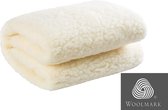Princess 100% Wollen Vacht onderdeken/onderlegger van zuiver Texelse wol met Elastiek op de hoeken- Peuter Bed - 70x160-cm