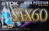 TDK SA-X 60 minuten high-end Chrome Cassettebandje
