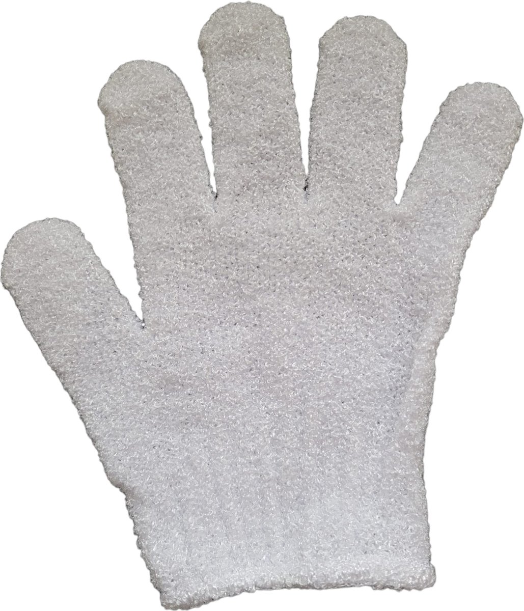 Goedkoopste Scrub handschoenen - scrub washand - scrubhandschoenen - oDaani - Wit