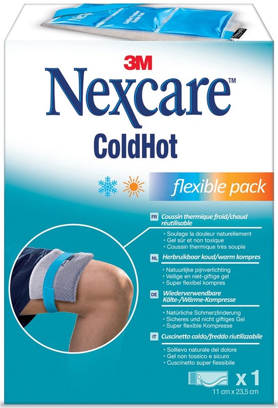Nexcare™ ColdHot Therapy Pack Flexible Thinsulate | Koelpack 3-Kamers Beschermhoes met band Koude & warme toepassing 1 Pleister