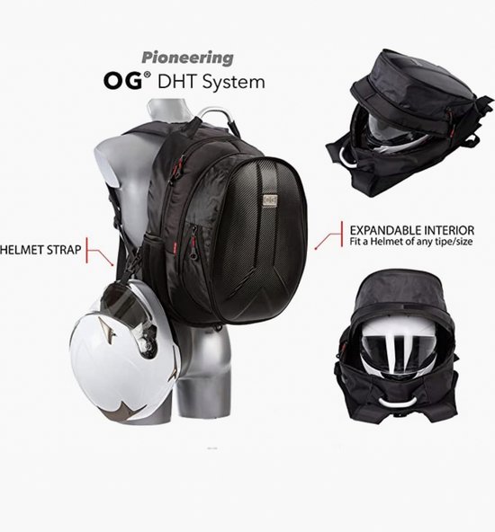 OG Original RoadRunner Motor-Rugzak, Motorfiets-rugzak, Waterdicht, Zwart Lichtgewicht, 20L-30L, Motorhelm-Rugtas, Helm Tas, Antidiefstal-vak, Laptop, Reflecterend OG Original RoadRunner Motor-Rugzak, Motorfiets-rugzak, Waterdicht, Zwart Lichtgewicht, 20L-30L, Motorhelm-Rugtas, Helm Tas, Antidiefstal-vak, Laptop, Reflecterend