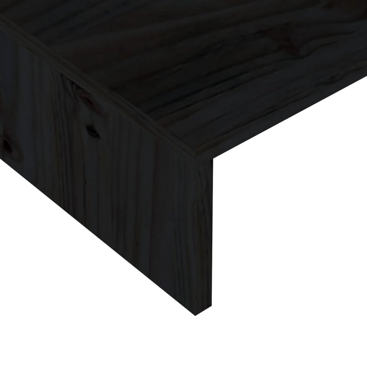vidaXL Monitorstandaard 110x23,5x12 cm bewerkt hout zwart