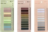 Index tabs - 600 stuks - inclusief liniaal - 30 kleuren - sticky notes
