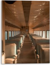 WallClassics - Verre Acrylique - Intérieur d'un Vieux Bus - Photo 30x40 cm sur Verre Acrylique (avec système de suspension)