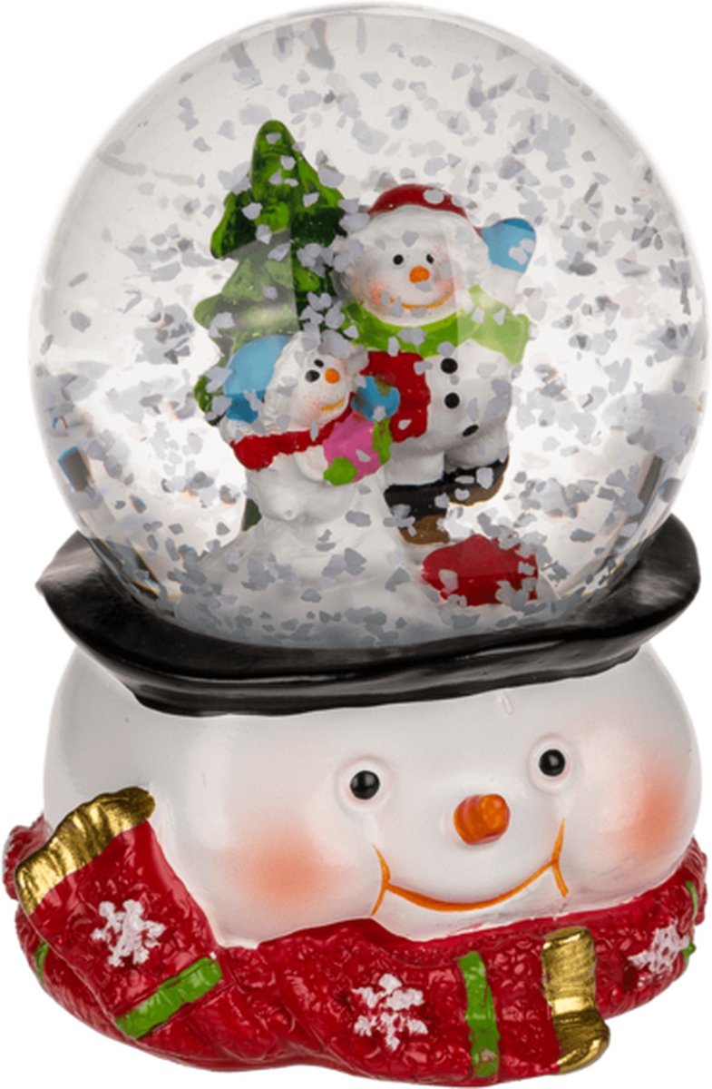 Kerst schudbol/sneeuwbol sneeuwpop bol