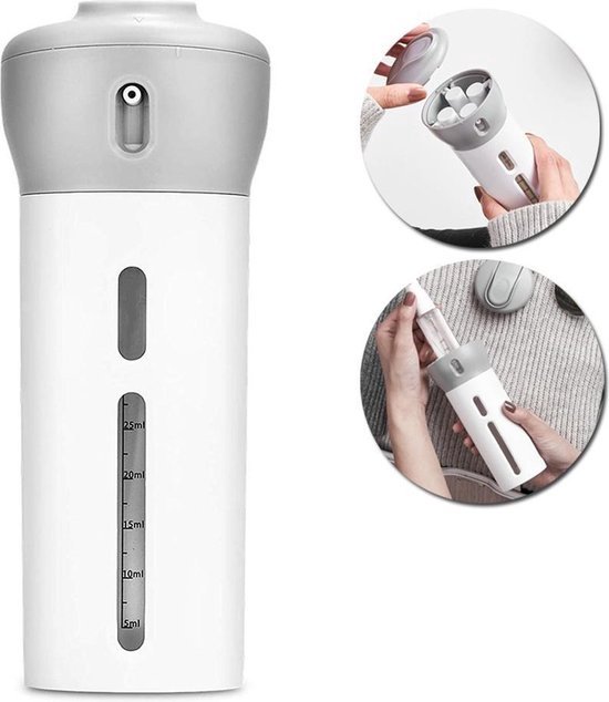 Travel bottle Shampoo en zeep dispenser 4 in 1 dispenser